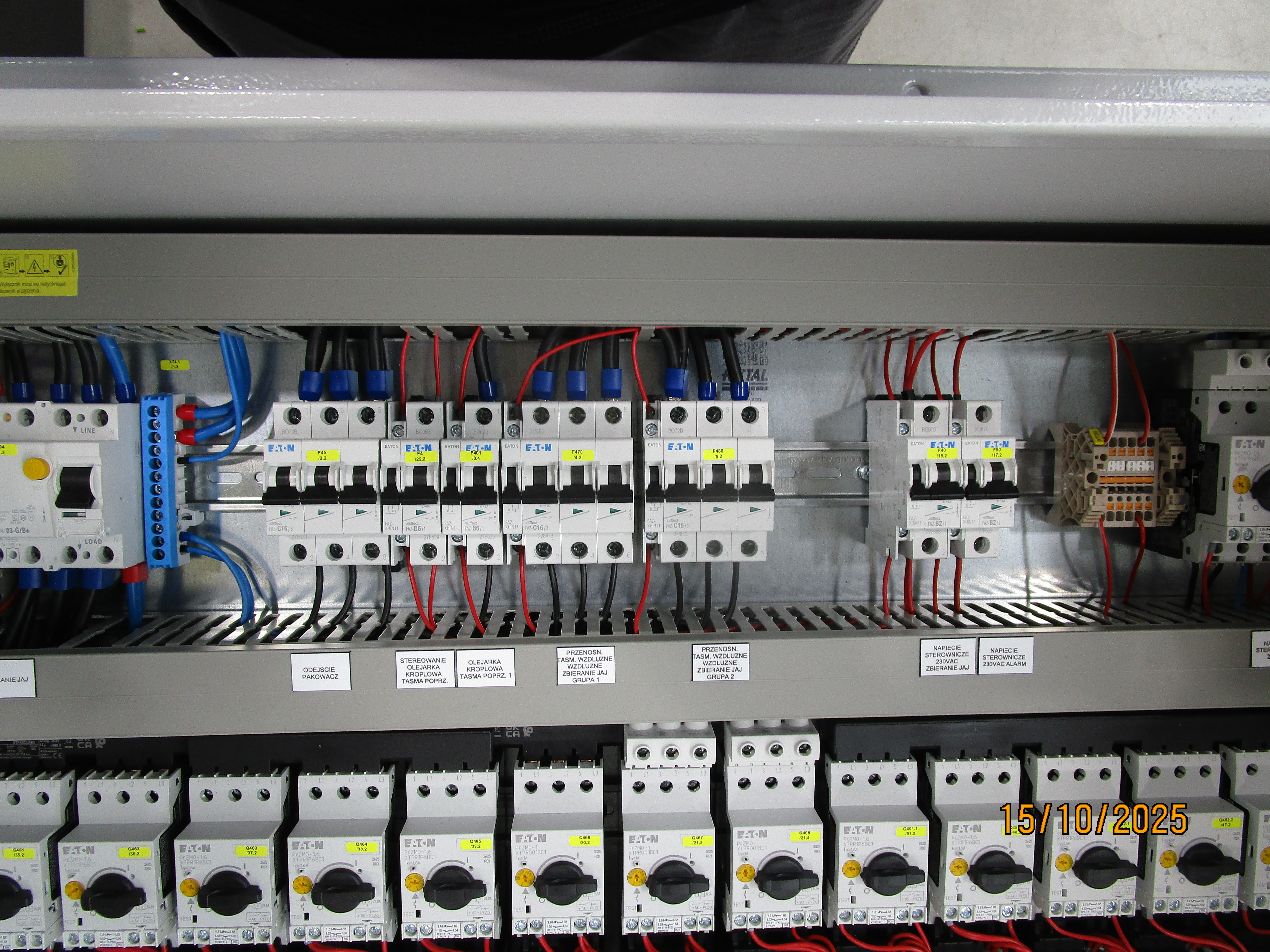 Control panel egg cross collection 2x level 3x cross belt